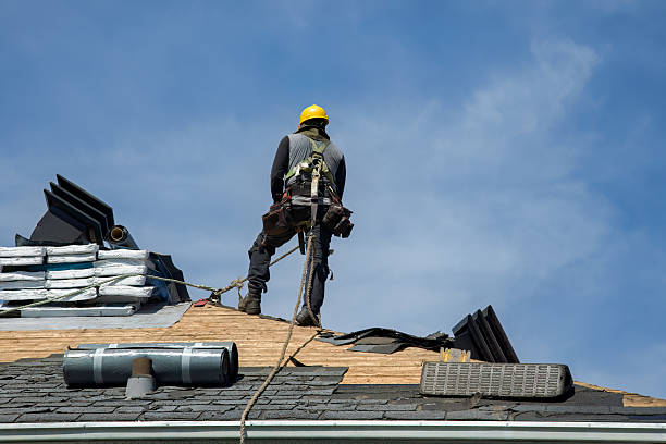Professional Gutter Installation technician working in Stanton, NJ